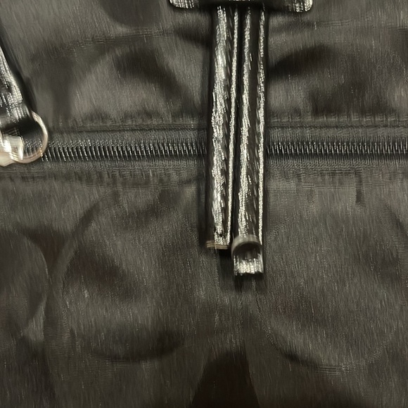Coach nylon backpack book bag, signature C logo black, light weight